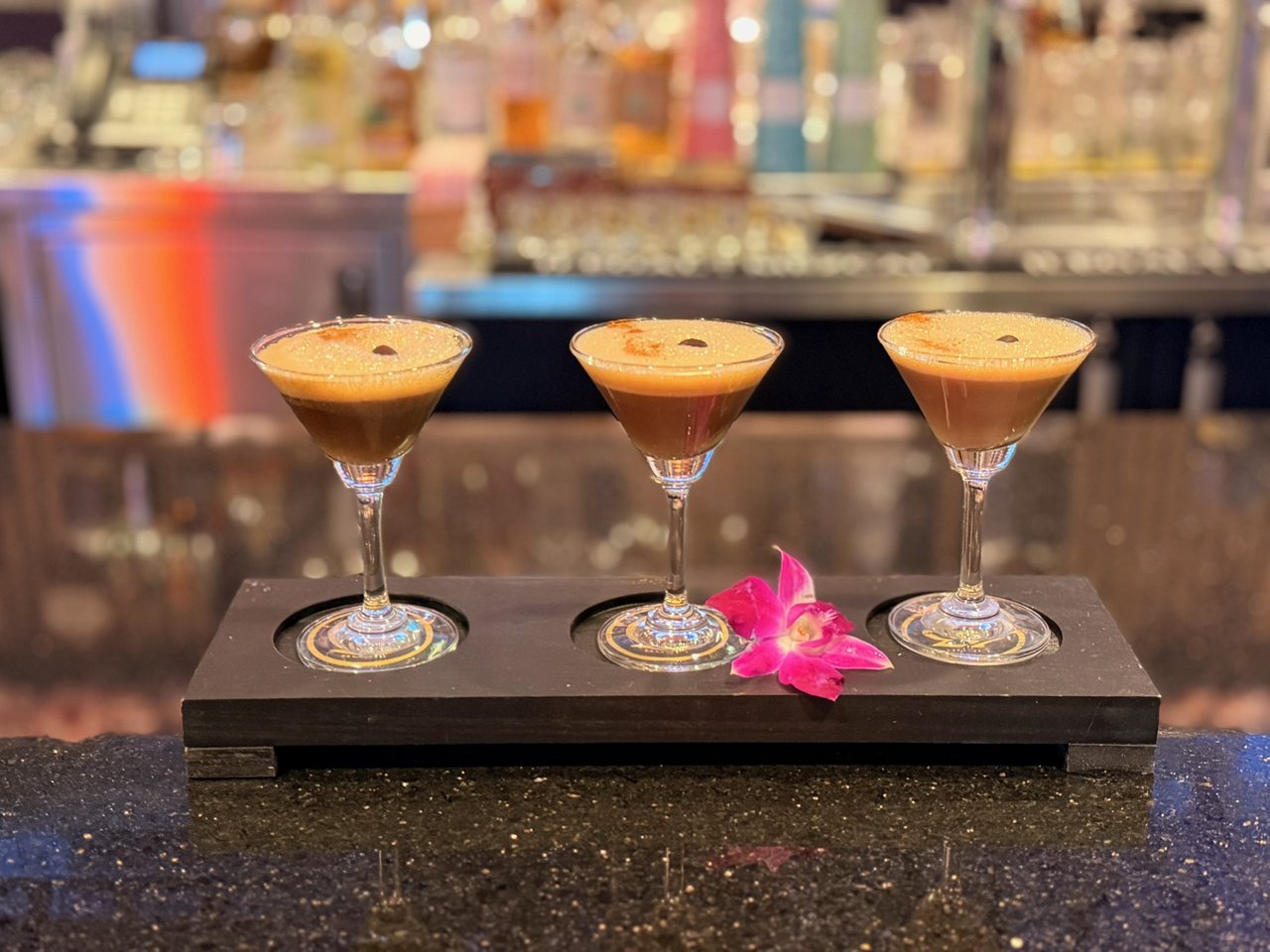 Carajillo espresso cocktail flight, the signature drink, Downtown Las Vegas